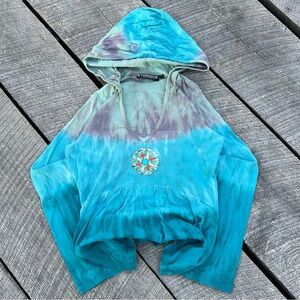 Vintage Bell Sleeve Hooded Long Sleeve Shirt